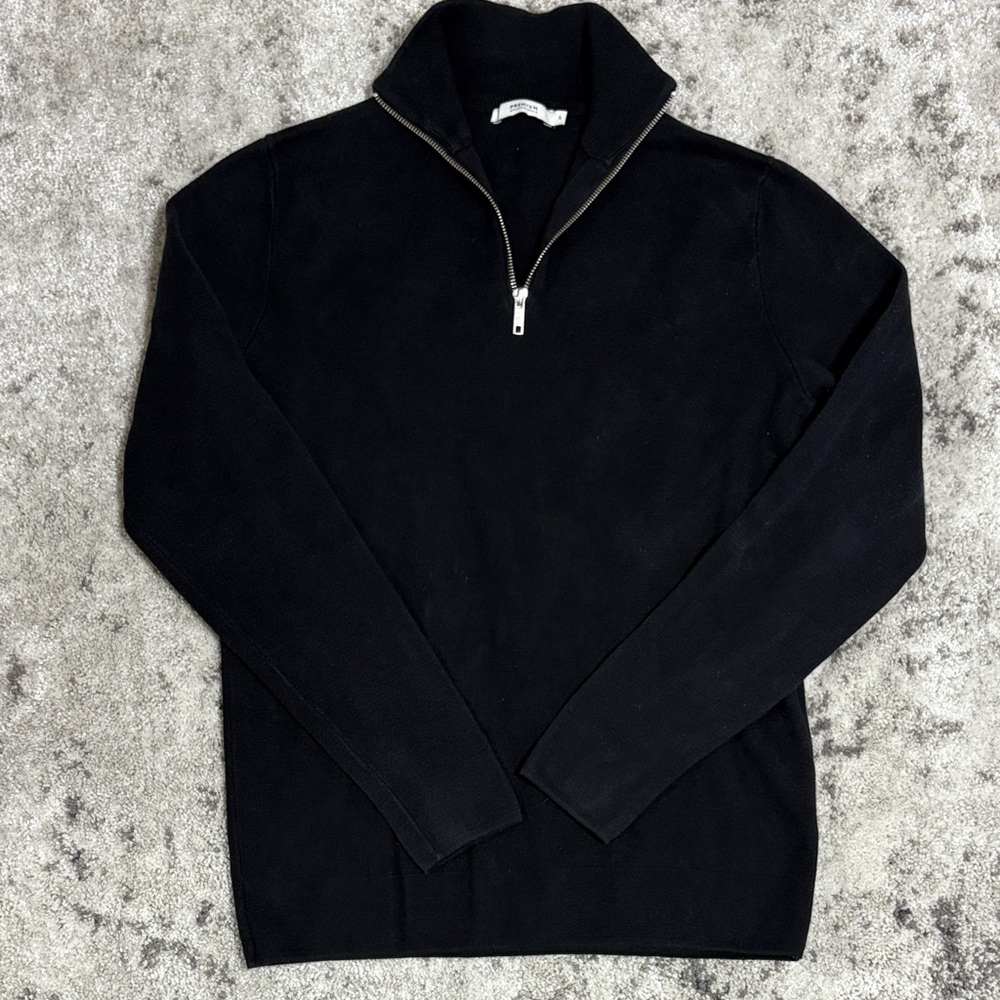 Jack & Jones Men's Black Zip-Up Sweater